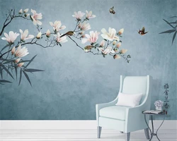 Rosa mural papel de parede céu nuvens decoração do quarto das crianças pintura auto-adesivo óleo lona material alívio mural 3d papel de parede