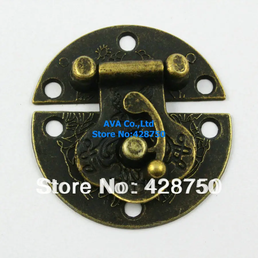 

Antique Brass Jewelry Box Hasp Latch Lock 40mm with Screws