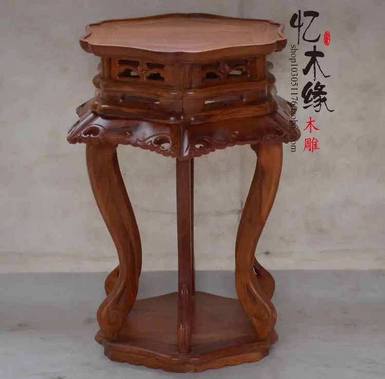 Rosewood mahogany wood a few large flower flower flower stands tall mahogany padauk furniture