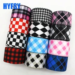 10 Yards 25MM 38MM Plaid Ribbon DIY Headwear Handmade Bows Materials Grosgrain Ribbons Belt Crafts Accessories Gift packaging