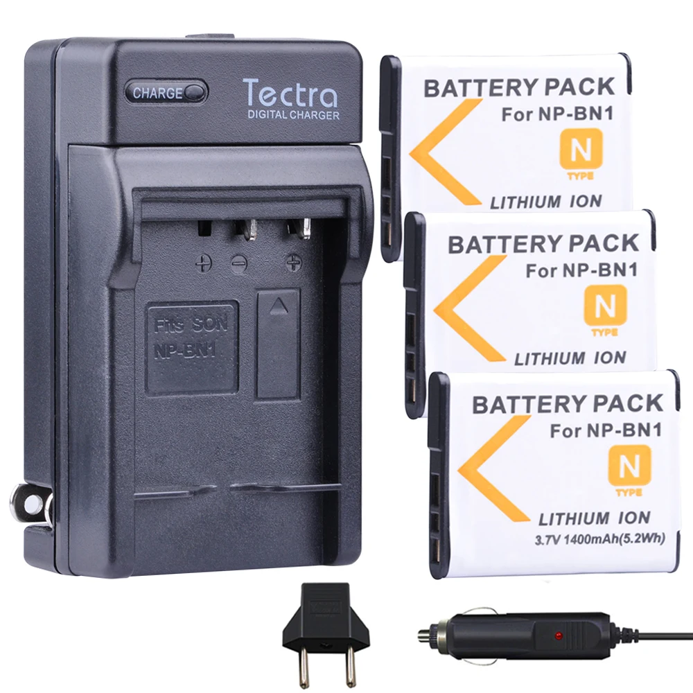 3pcs 1400mAh NP-BN1 NP BN1 Bateria+Digital Charger for Sony Cyber-shot DSC-TX5 DSC-TX7 DSC-TX9 DSC-TX10 DSC-TX20 TX30