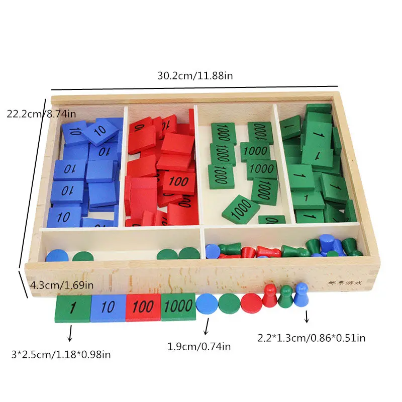 Jeu de Tampons en Bois Montessori pour Bébé et Famille, Jouets d'ApprentiCumbria des Mathématiques