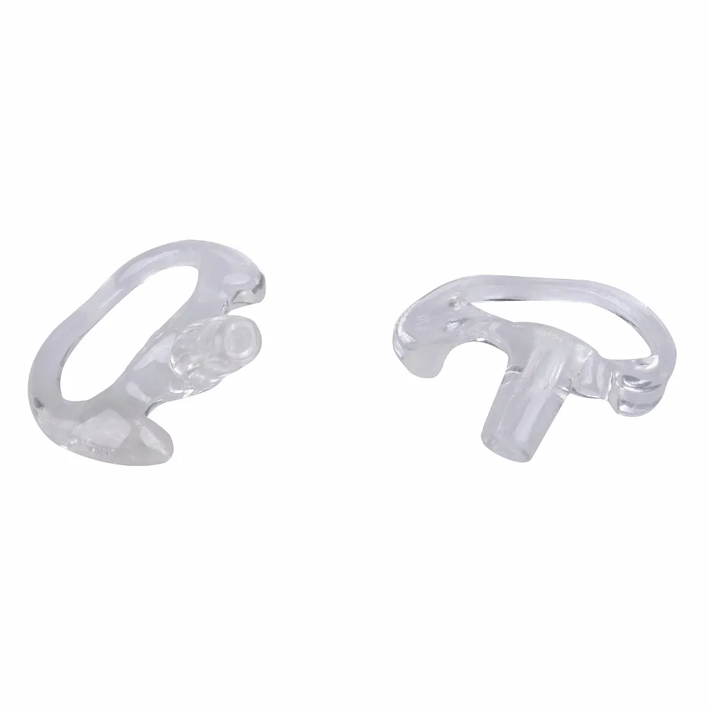 Two Way Radio 3 Pairs White Or Black Silicone Soft Earbud for Walkie Talkie Covert Acoustic Tube Earpiece Small/Middle/Large