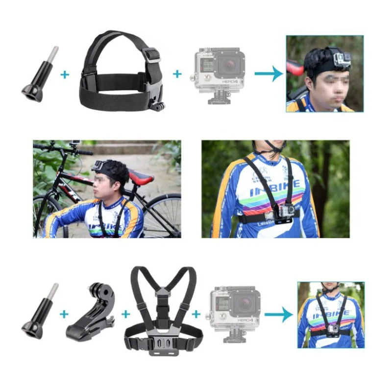 Gopro Accessoires Rugzak Clip Verstelbare Borst Mount Harnas Riem Voor Gopro Hd Hero 7 6 5 4 3 + 3 1 Sj4000 Sj5000 Sport Camera