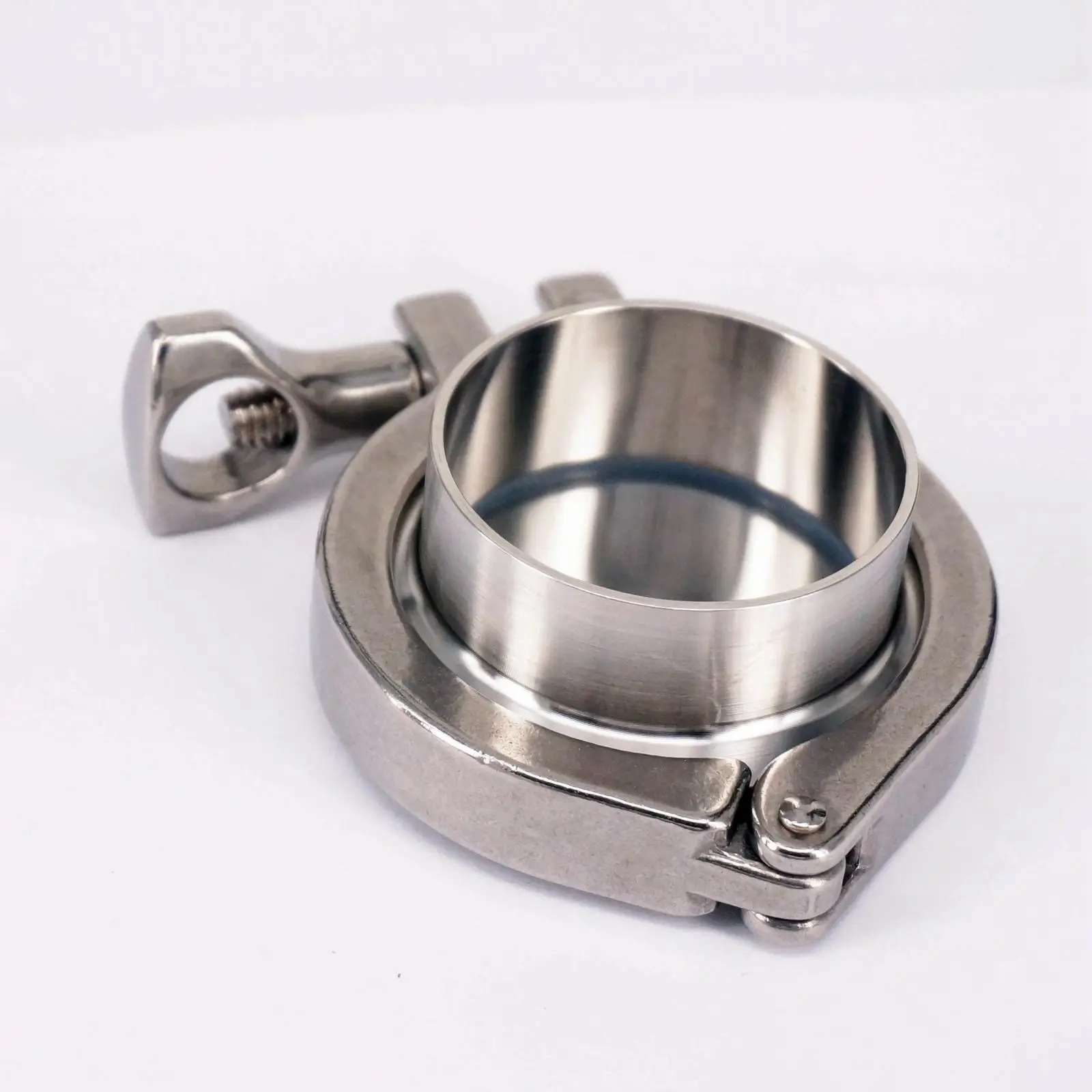 

A Set 51mm 2" Sanitary Tri Clamp Weld Ferrule + Tri Clamp + Silicon Gasket + End Cap 304 Stainless steel