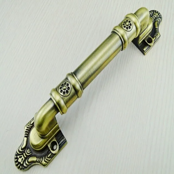 

245mm Wooden Door Pull ,Antique brass big gate Door Handle Bronze Zinc Alloy Home Hotel Office unfold install wooden door handle