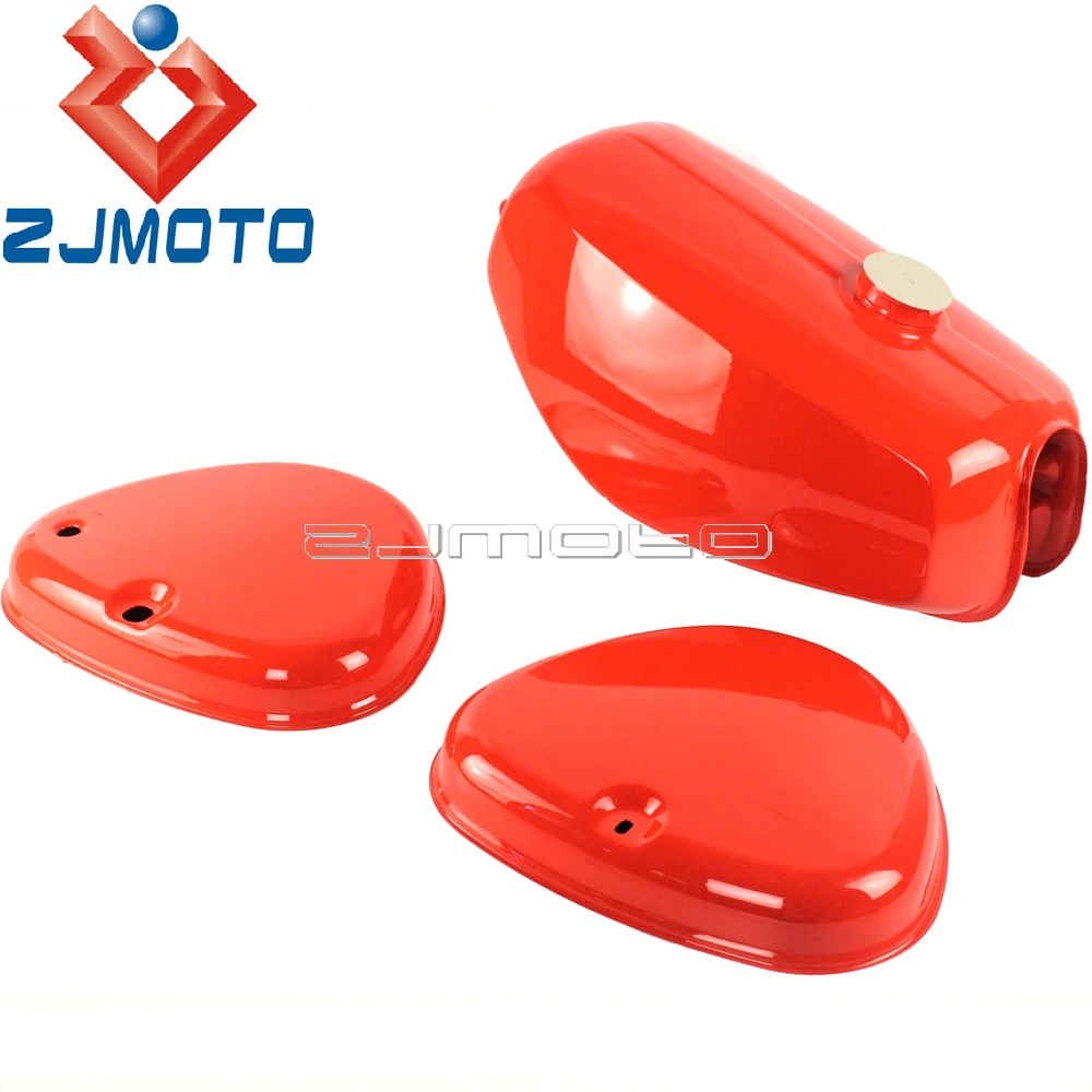 Bemaltes Gas Tank + Seitendeckel Orange For Simson S51 S50 S70 Motorrad Kraftstofftank Fuel Tank