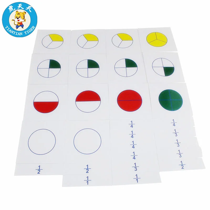 

Baby Toys Montessori Material Early Education Teaching Aids Nomenclature Cards For Large Fraction Skittles