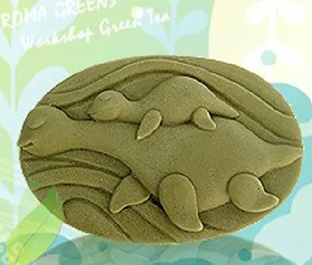 Molde de silicona para jabón FM270, forma ovalada de Tortugas e hijos, fondant, pastel, arcilla de chocolate, herramientas de molde al por mayor