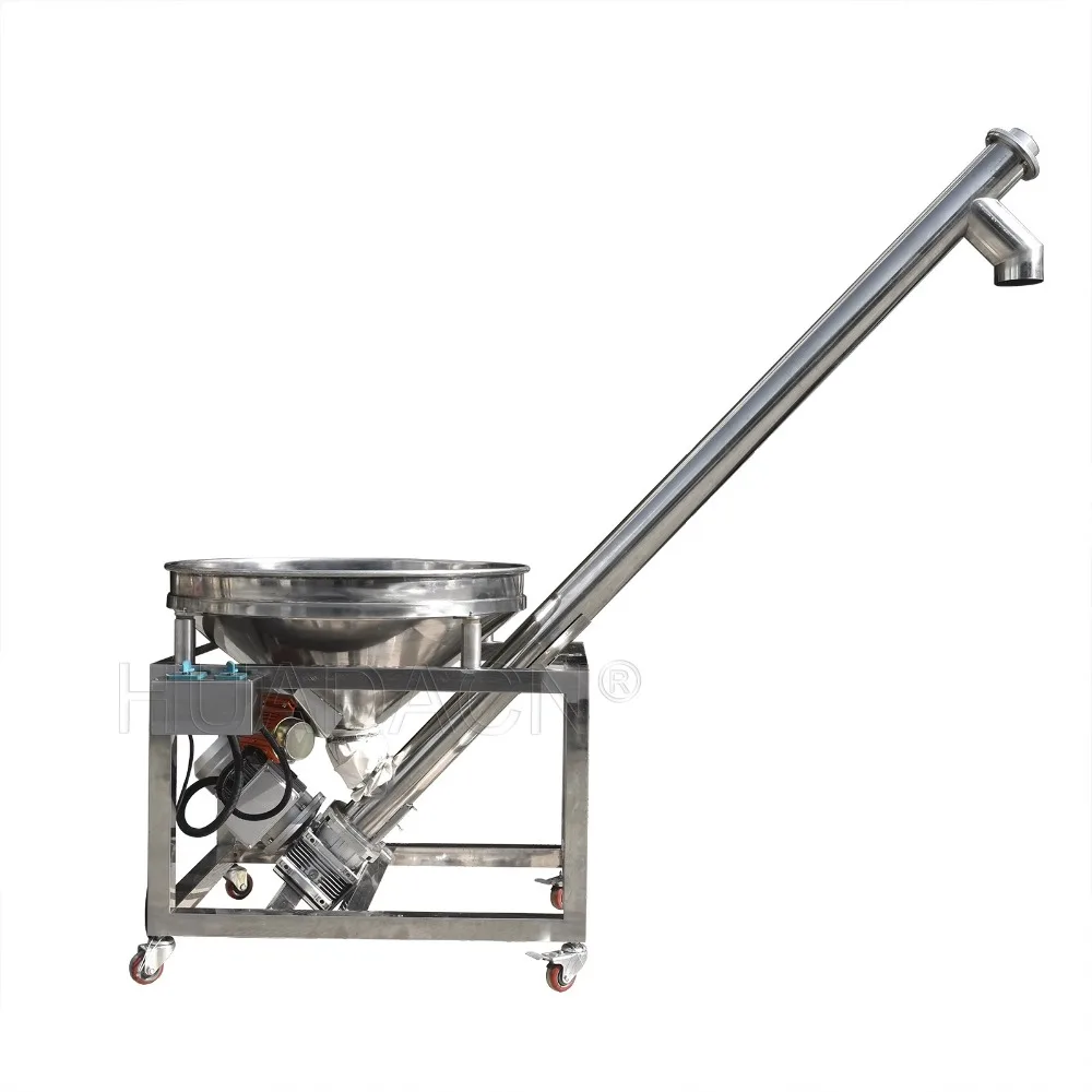 CapsulCN,Height All-Fill Sanitary Inclined Portable Screw Conveyor Powder Feeder HZSL-B 220V/50HZ or 110V/60HZ