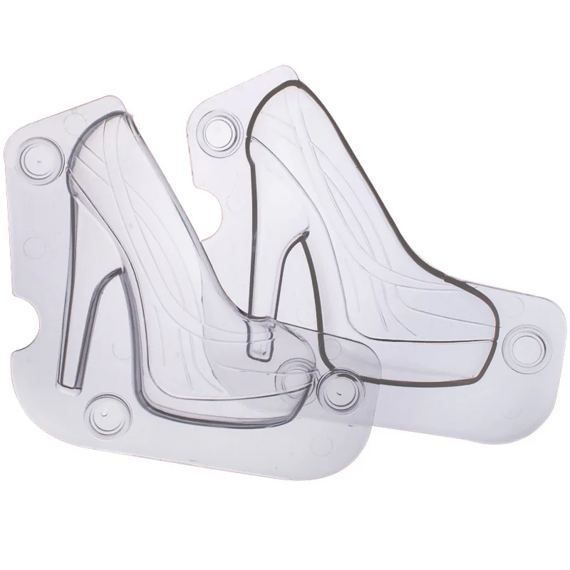 Big Size 3D Chocolate Mold High Heel Shoes Candy Cake Decoration Molds Tools DIY Home Baking Pastry Tools Lady Shoe Mold K064