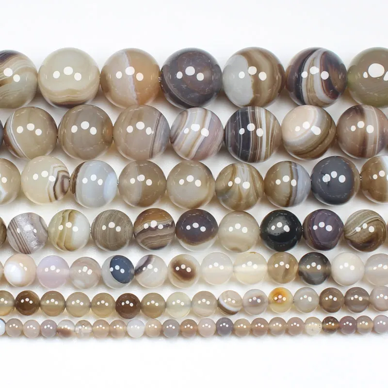 Natural Botswana agates 4-16mm Round Beads , Wholesale For DIY Jewellery