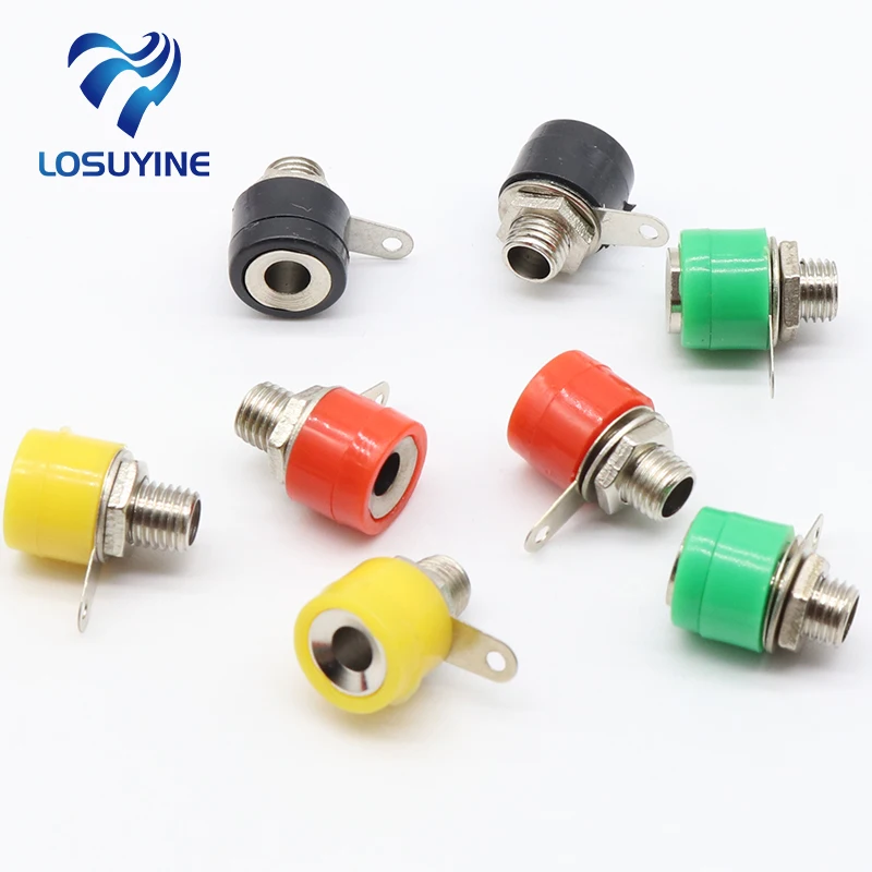 10pcs/lot 4mm banana binding post 4mm banana socket  5color/lot