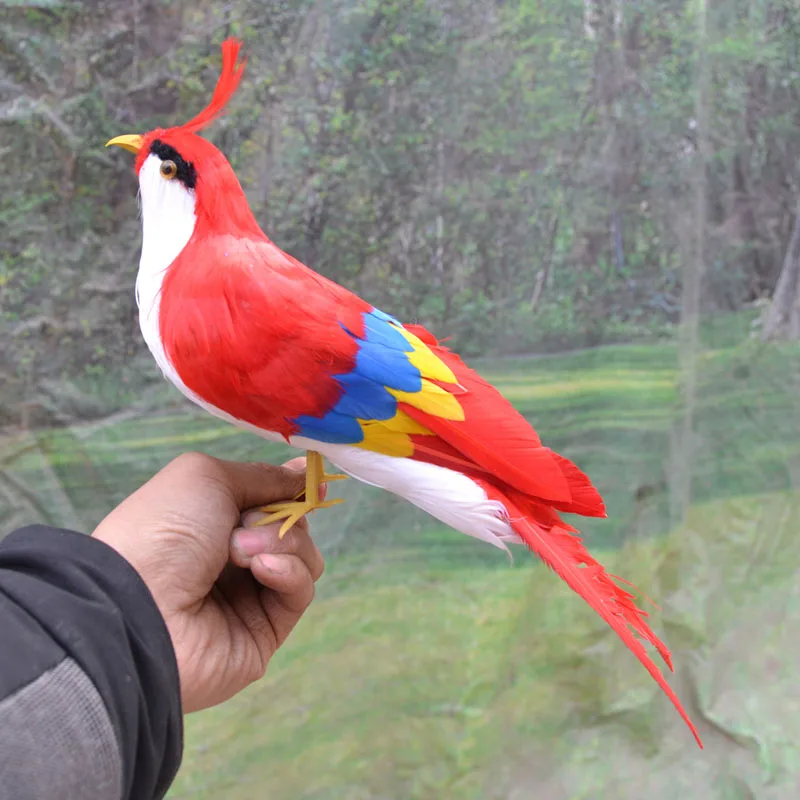 

simulaiton red&white magpie toy foam&feathers cute magpie model about 30cm 1721