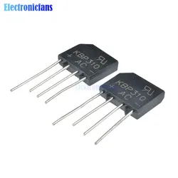 5PCS KBP310 SIP-4 3A 1000V Diode Bridge Rectifier Single Phase Bridge Rectifier New Arrival