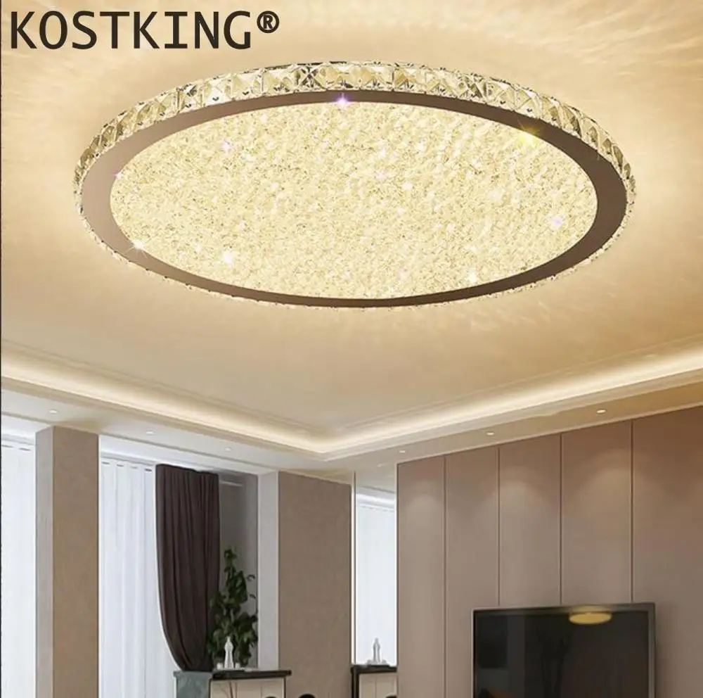 

Modern crystal chandeliers Lights Home Lighting ledlamp Living room Bedroom plafonnier Round led chandelier lampadari fixtures