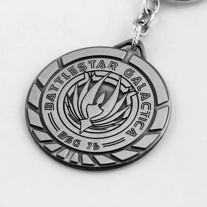 Battlestar Galactica BSG 75 Keychain can Drop-shipping Metal Key Rings For Gift Chaveiro Key chain Jewelry for cars