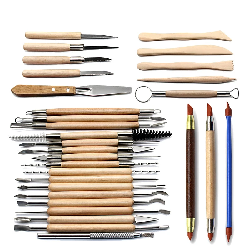 38 -51 pieces pottery clay sculpture tool indentation silicone pen Sculpture knife set multifunctional combination