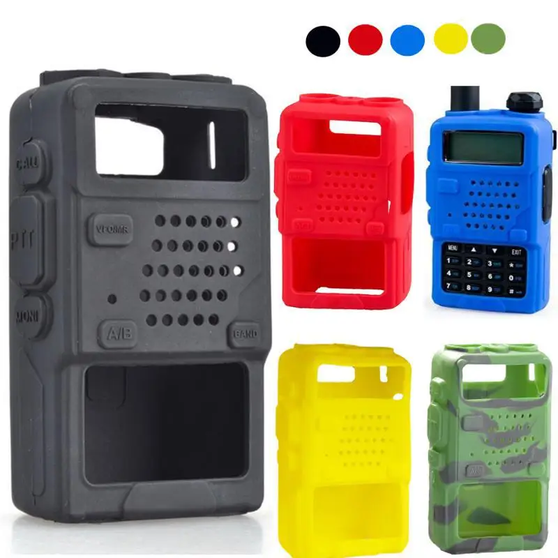 Silicone Case For Baofeng Two Way Walkie Talkie Soft Protective Cover Mobile Radio UV5R 5RA 5RB 5RC 5RD TYT THF8 Accessories