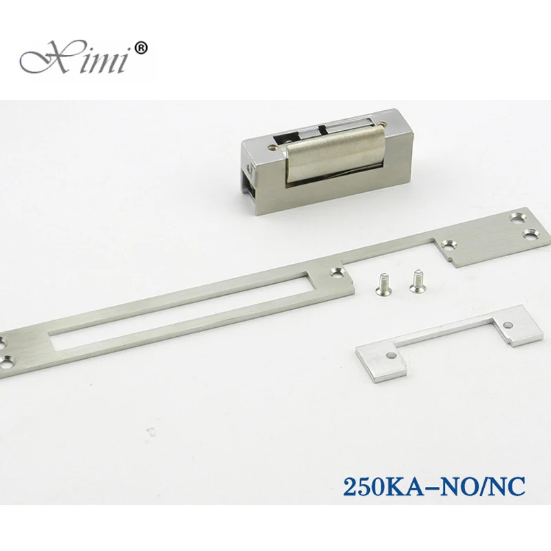 Long Plate European Narrow-Type Door Lock Electric Strike NO Style Power To Open Fail-Secure Type Electric Lock Cathode lock