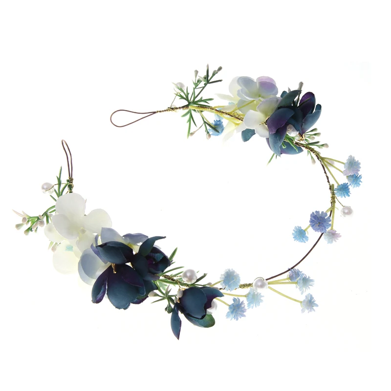 

Women Wedding Party Hair Accessories Girl Flower Crown Bride Bridesmaid Hairband Headdress Adjustable Floral Garlands