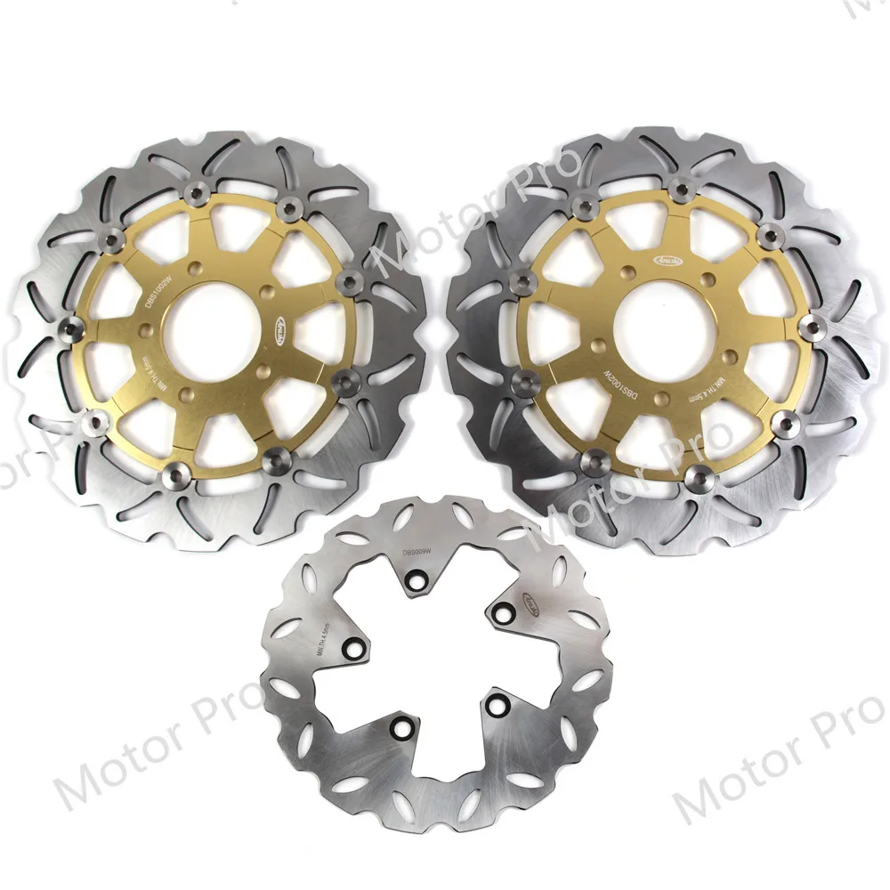 For Suzuki GSX750F 2004 2005 2006 Front Rear Brake Disc Disk Rotor Kit Motorcycle Accessories GSX 600 750 F GSX750 750F GOLD