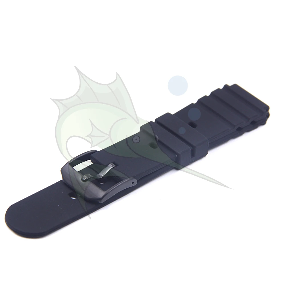 High Quality Silicone Watch Strap 21mm Black Watch Strap Replacement Watchband for Luminox  Military Diving Sports Watch