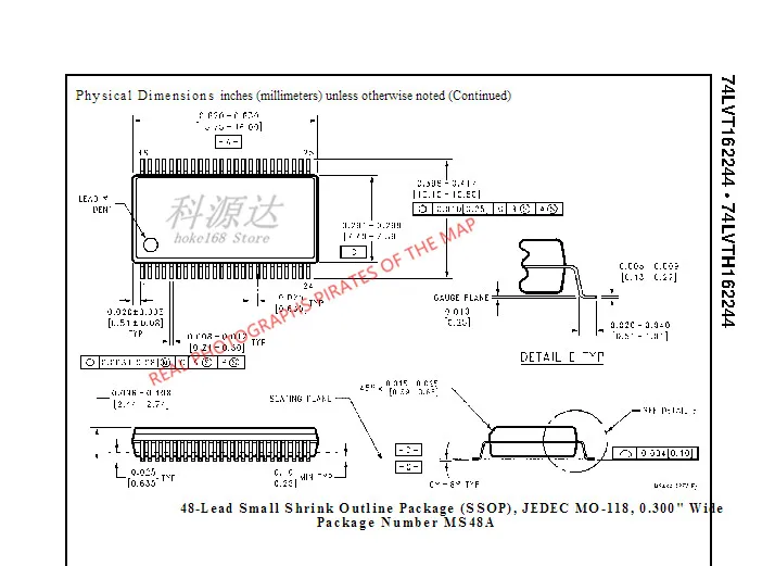 10 pçs/lote 74LVTH162244MTX TSSOP48 74LVTH162244 LVTH162244 Em Estoque