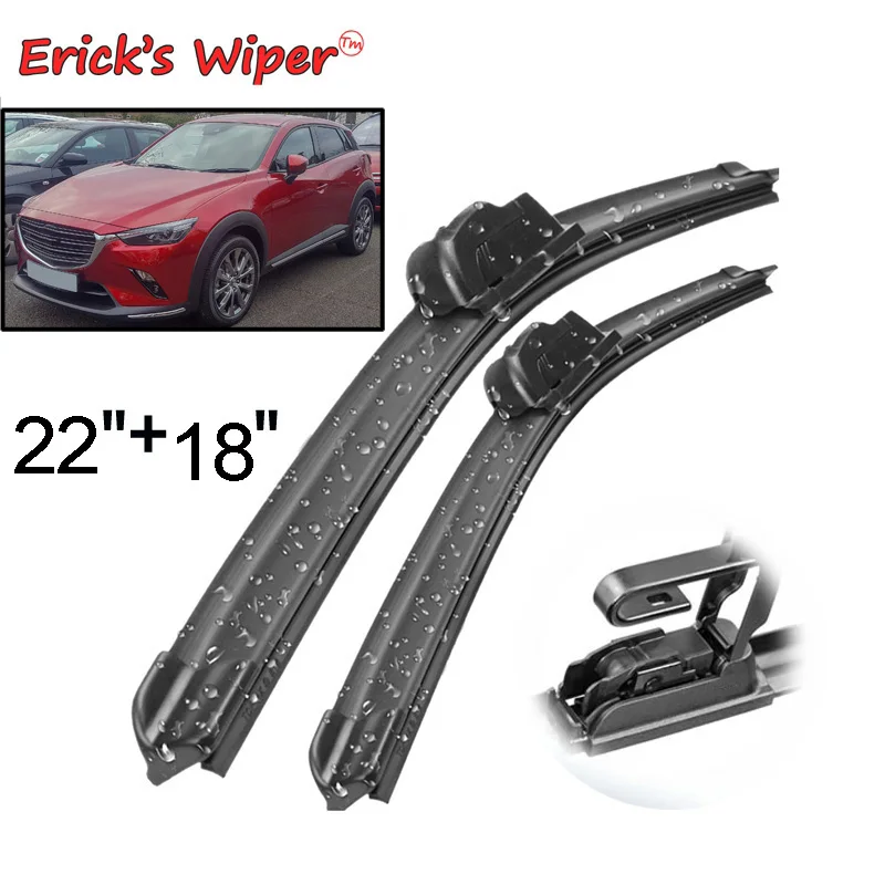 Erick\'s Wiper LHD Front Wiper Blades For Mazda CX-3 CX3 2014 - 2023 Windshield Windscreen Clean Window Car Rain Brushes 22\