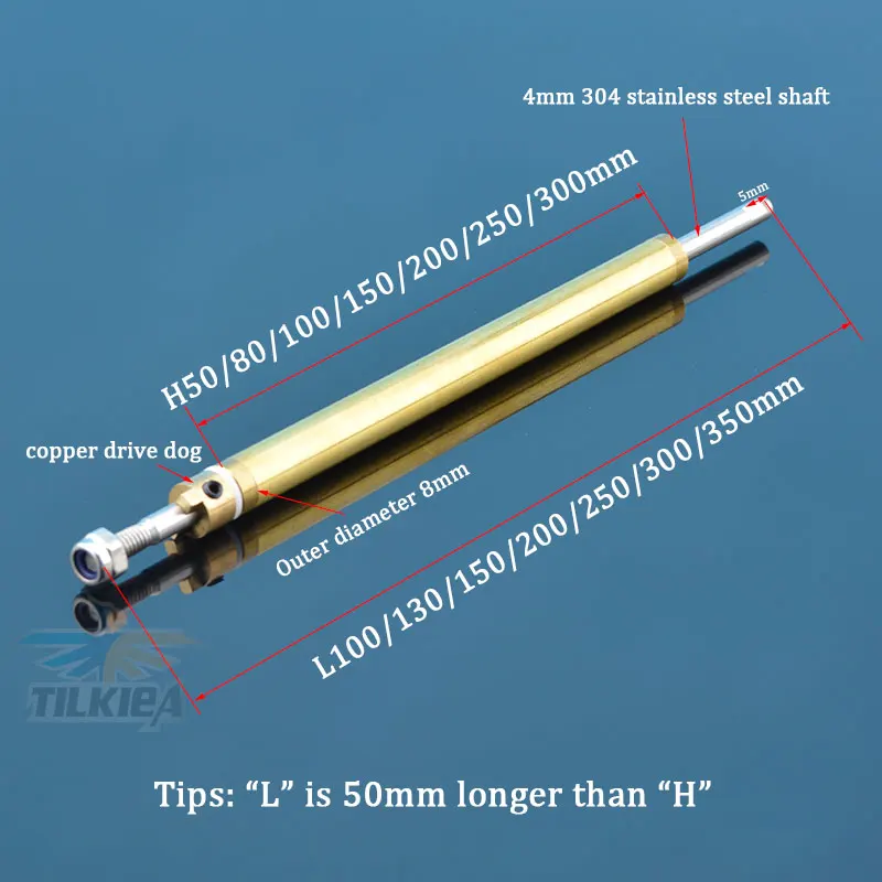 Rc قارب 4 مللي متر قارب من الفولاذ المقاوم للصدأ رمح الدعامة رمح + النحاس رمح كم محرك الكلب + Prop الجوز + طوقا/مجموعة #2