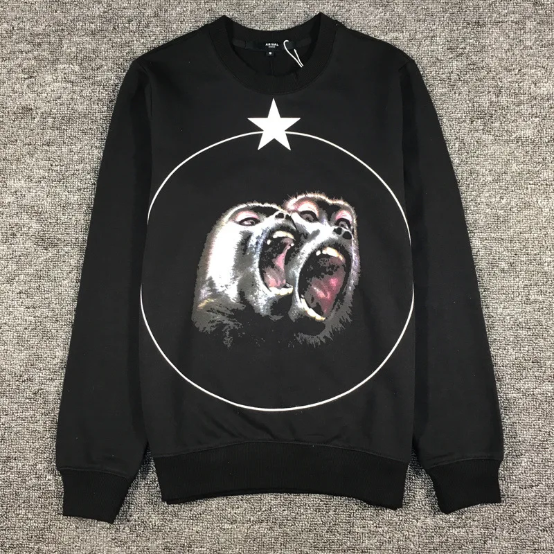 

New High Men 3D orangutan Monkey star Hoodies Hoody hooded Sweatshirts velvet Cotton Drake Thicken Fleece Kenye #d20