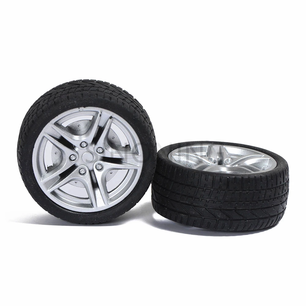 40mm /48mm wheels 1:10 emulation car tire rubber wheel hub wheels toy model accessories 2.9mm hold suit for 3mm axle