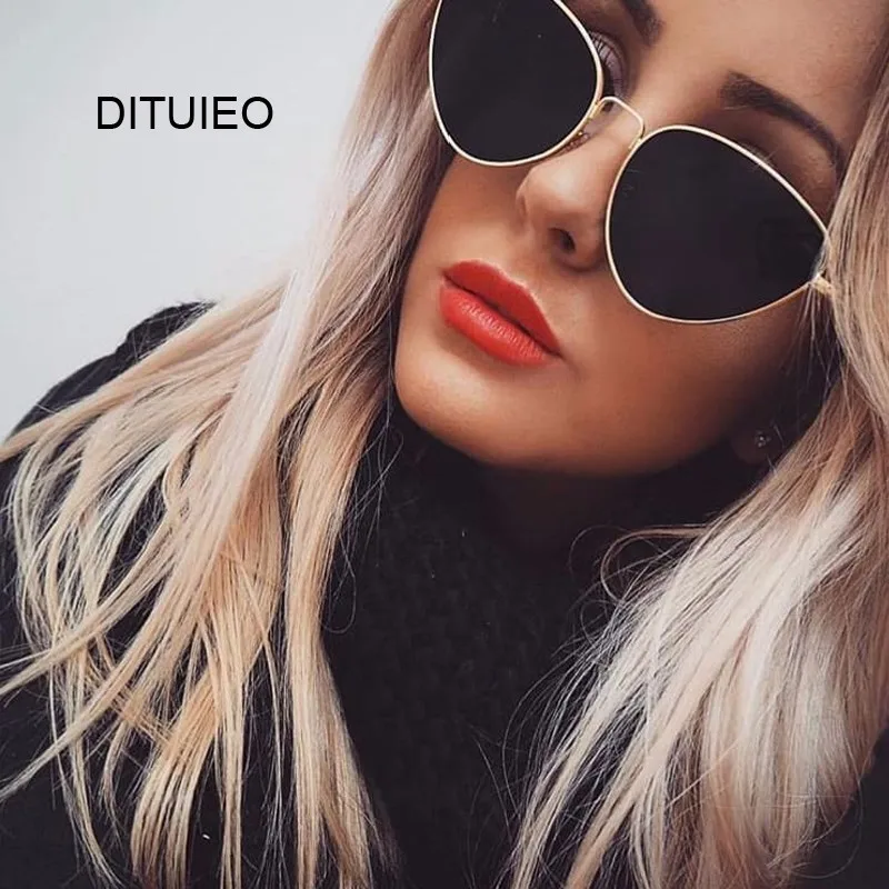 Sexy Small Vintage Cat Eye Sunglasses Woman Vintage Red Black Sun Glasses Female Ladies Cateyes Sunglass 2018 Retro Glasses