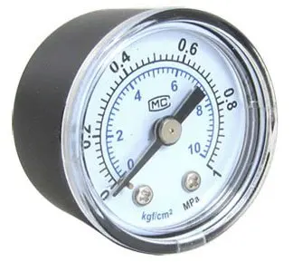 

Free Shipping 12pcs A Lot PT1/4'' 1 MPa Round Dial Liquid Gaseous Metal Pressure Gauge GS-50