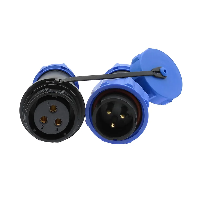 SP1710 SP1711 Waterproof docking connector IP68 2 pin 3pin 4pin 5pin 7pin 9pin power cable connector SP17 image 2