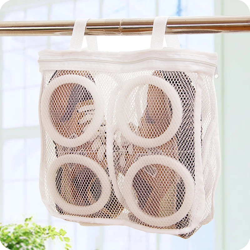 2019 high quality fashion Storage Organizer Bags Mesh Laundry Shoes Bags Dry Shoe Organizer Portable Washing Bags wholesale