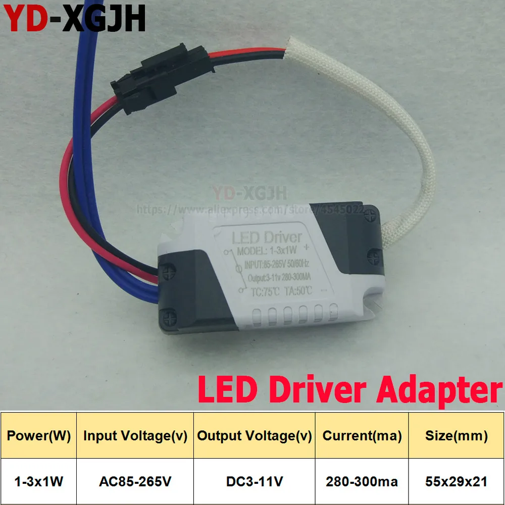 

10 шт./лот 220 В светодиодный драйвер постоянного тока 1-3x1 Вт 3-11 в AC85-265V выход питания-ма внешний для светодиодного светильника