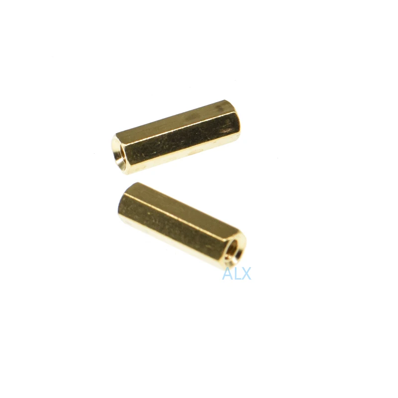 20PCS M3*15MM Hex head Hollow Threaded Copper Pillar M3 15MM Height double pass Hexagonal brass pillar M3*15 M3X15MM for pcb