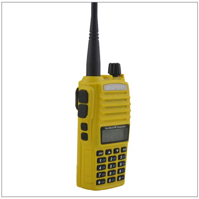 Portable Baofeng Radio UV-82 Walkie Talkie Color Yellow Dual Band VHF/ UHF Ham Radio Transceiver Baofeng UV82 w/Free Earpiece