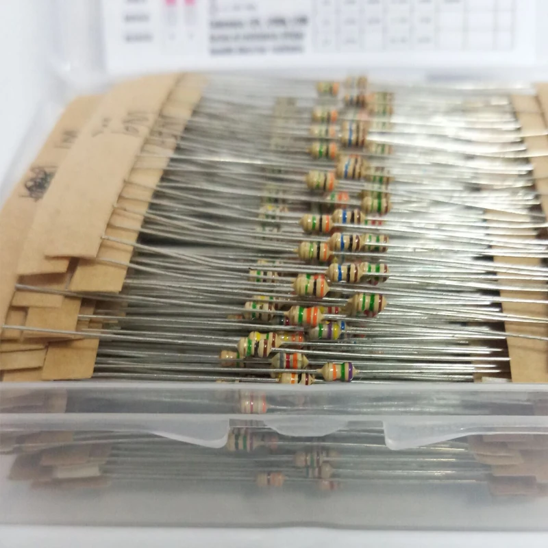 1/6W 5% 640pcs 64 Values 1R - 10MR  Carbon Film Resistor Assorted Kit Set