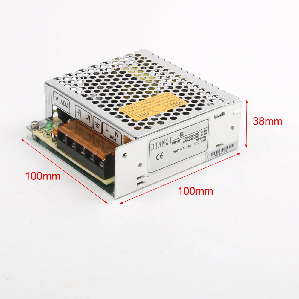 S-25-5 S-25-12 S-25-15 S-25-24 Switching power supply for LED Strip light S-25W 24V 15V 12V 5V Single Output AC DC