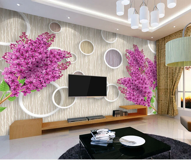 

Custom papel DE parede 3 d, lavender mural to the sitting room the bedroom TV setting wall waterproof wallpaper