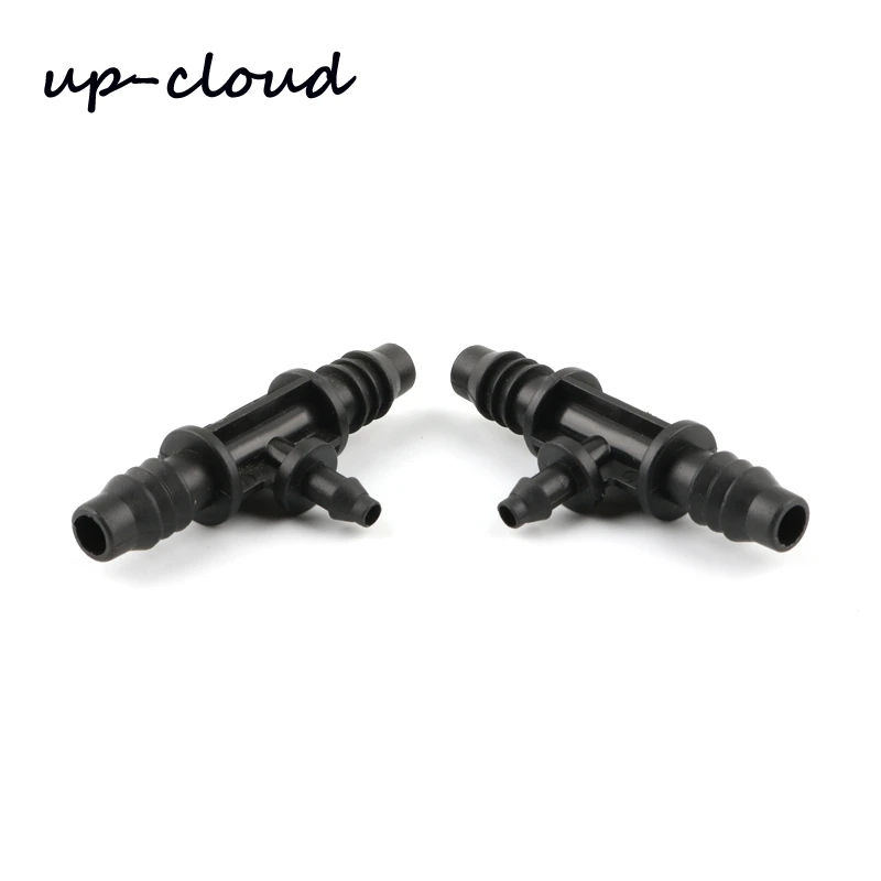 

6pcs UP-CLOUD 8/11mm to 4/7mm Hose Barbed Reducing Tee Connector Garden Drip Irrigation System Parts Tube Repair 3 Way Adapter