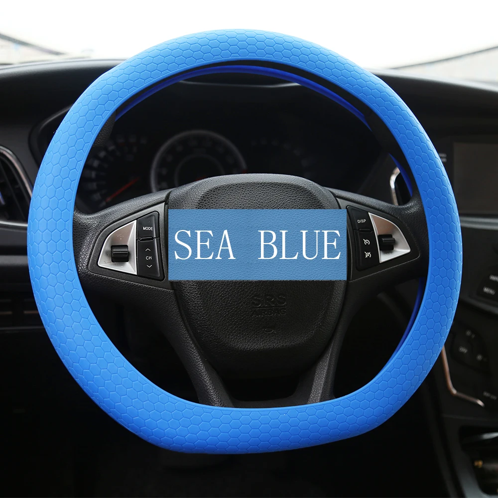 New arrival creative design soft Silicone Car Auto Steering Wheel Cover fits Universal and irregular wheel car common size