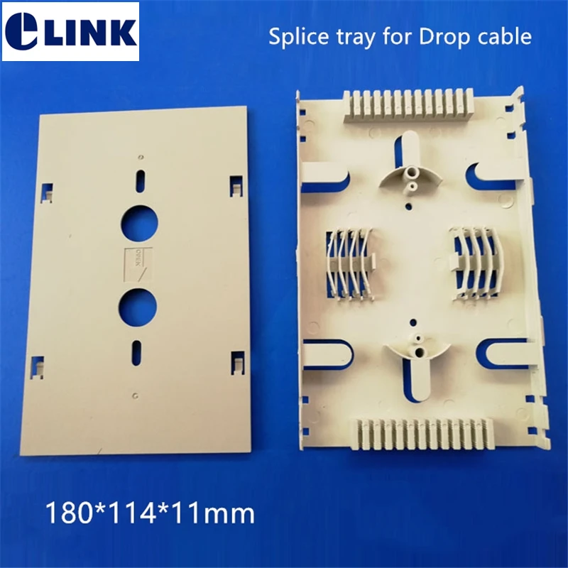 

12 cores fiber splice tray for ftth drop cable high quality ftth optical plastic cassette splice tray factory sales ELINK 20pcs