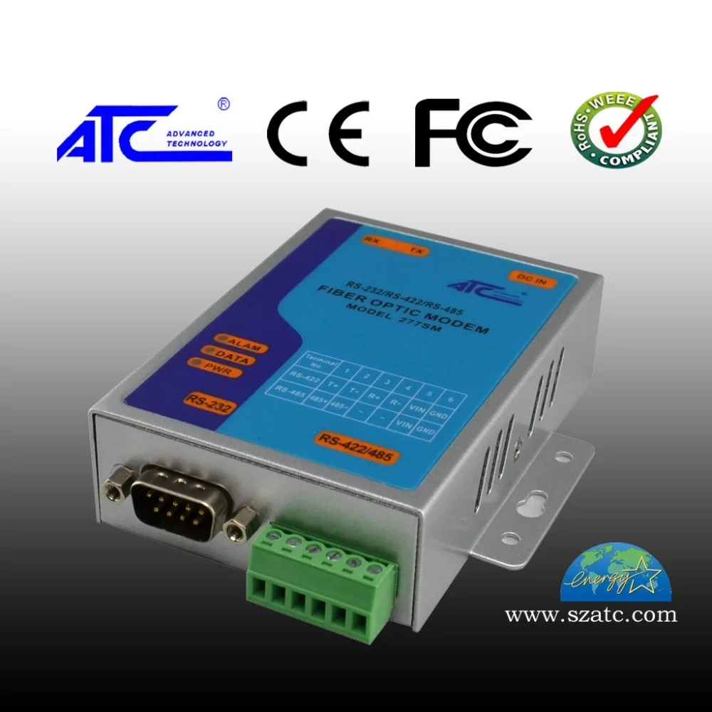 

Single-mode Optical Fiber Transceiver ATC-277SM Industrial Optical Fiber Modem 20KM