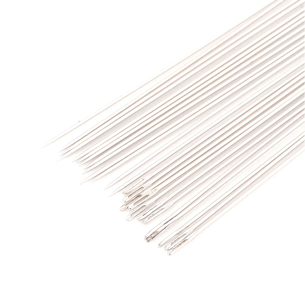 10 Bags (25pcs/Bag) 52x0.45mm No 10 Iron Sewing Needle Beading Darning Needles Threading String Cord Jewelry Making Tool