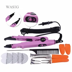 1 Set Loof Hair Extension Fusion Iron Tool Pre Bonded Keratin temperatura regolabile Heat Iron Hair Connector Kit completo di strumenti