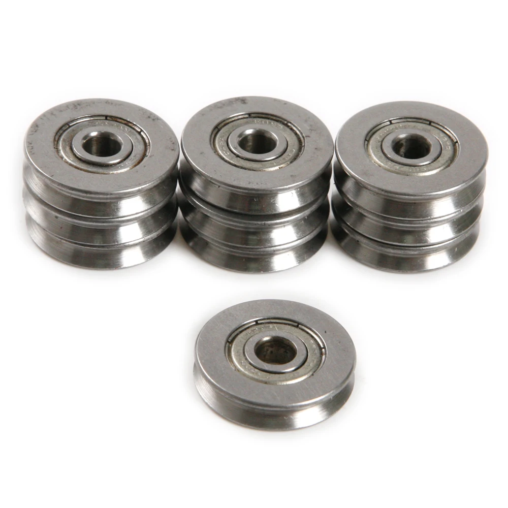 10PCS/Set V623/603ZZ Bearing V Groove Bearing width 3mm depth 1.5mm High carbon steel low speed Traces Pulley Bearings