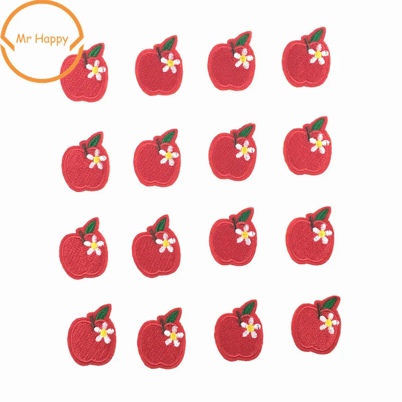 1pcs Iron On fruit strawberry cherry apple Patches Embroidery Stickers for Bags Clothes Decoration Appliques